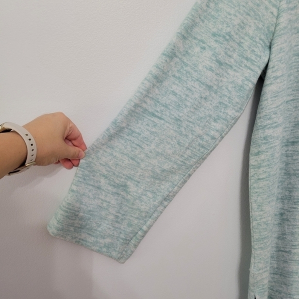 NWOT Soft Surroundings Touchable Long Sleeve Tunic Aqua Size L, Mother of Pearl - Picture 6 of 12